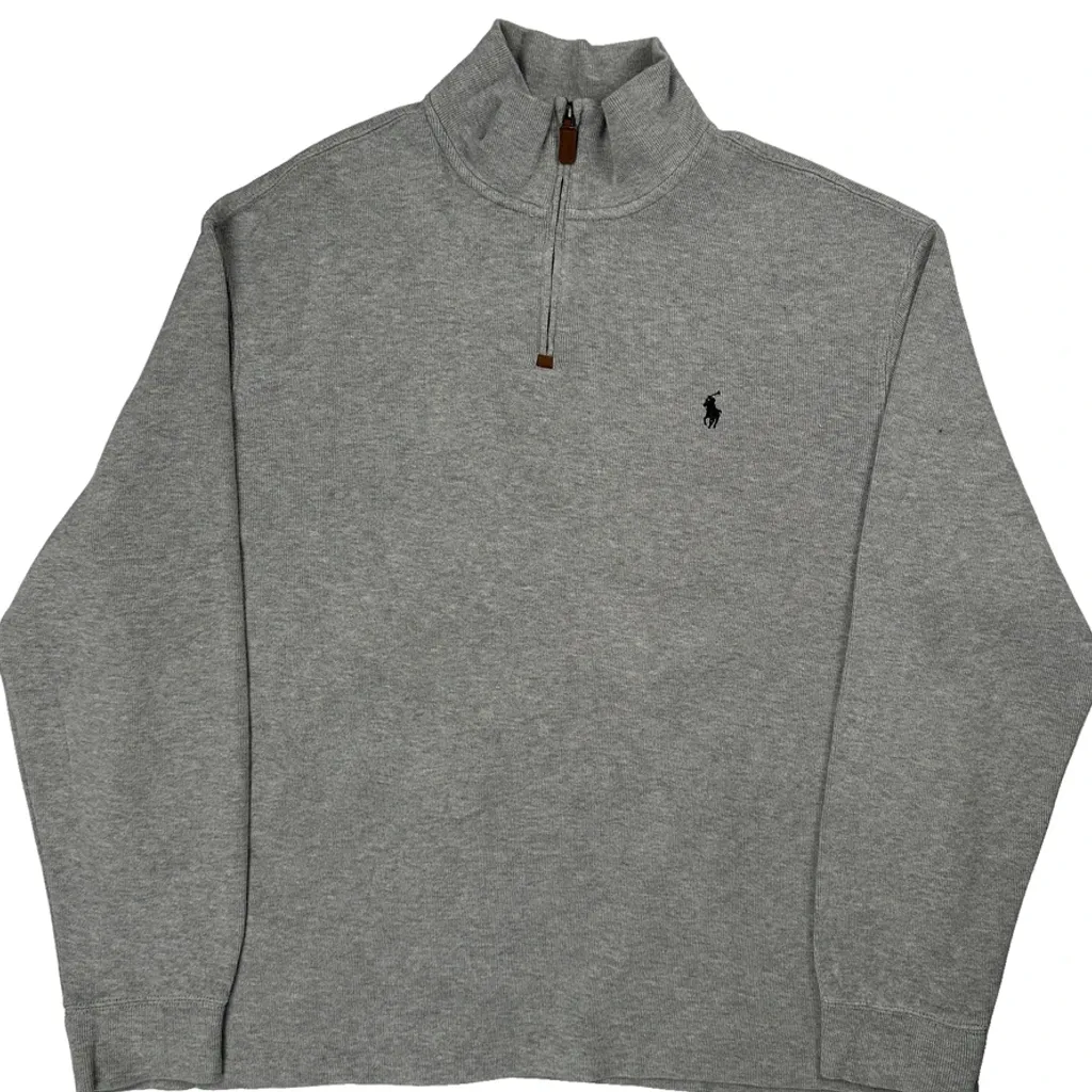 Polo By Ralph Lauren 1/4 Zip - XL Gray Cotton - Image 5