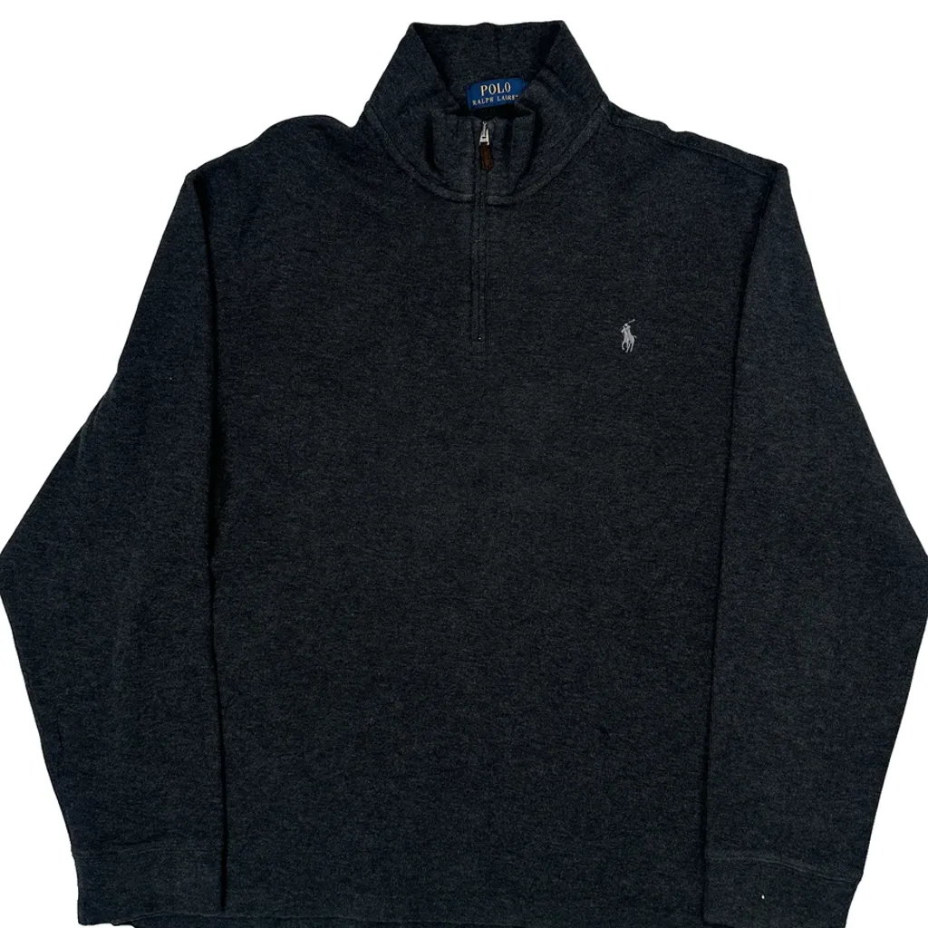 Polo By Ralph Lauren 1/4 Zip - XL Gray Cotton - Image 4
