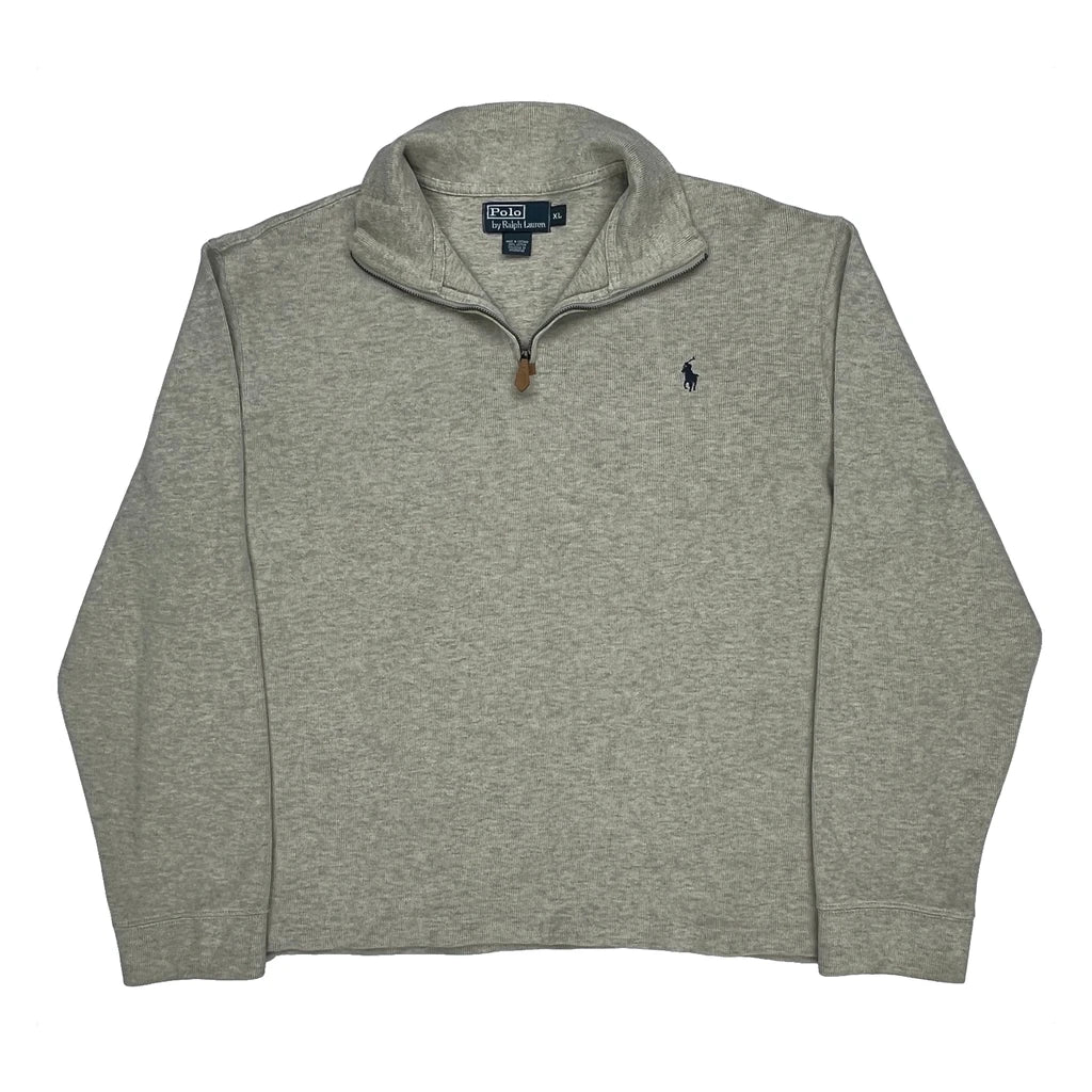 Polo By Ralph Lauren 1/4 Zip - XL Gray Cotton