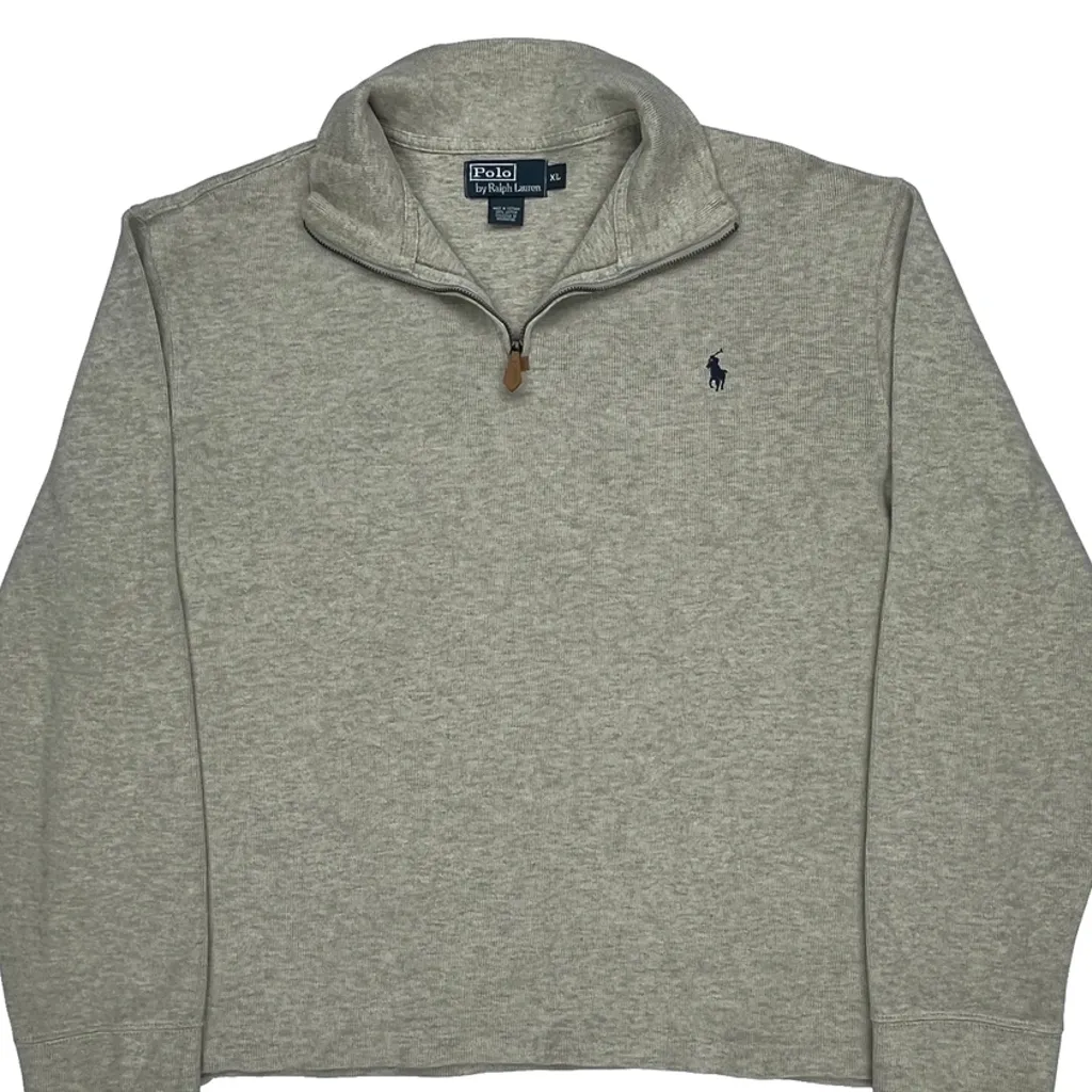 Polo By Ralph Lauren 1/4 Zip - XL Gray Cotton - Image 5