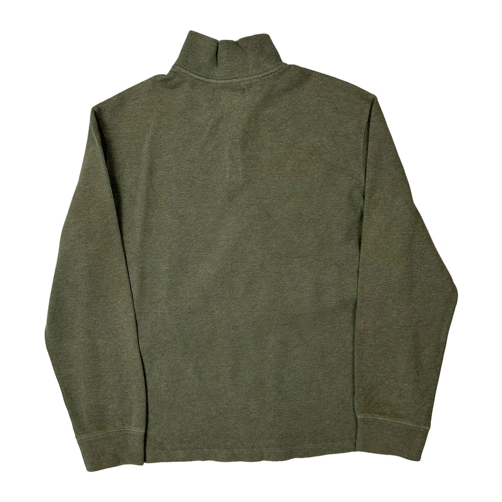 Polo By Ralph Lauren 1/4 Zip - Large Green Cotton - Image 2