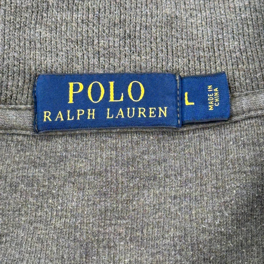 Polo By Ralph Lauren 1/4 Zip - Large Green Cotton - Image 3
