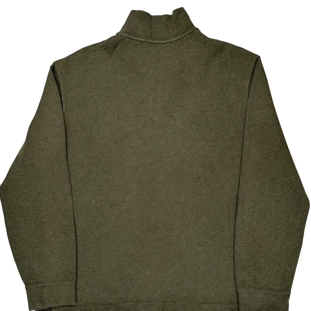 Polo By Ralph Lauren 1/4 Zip - Large Green Cotton - Image 6