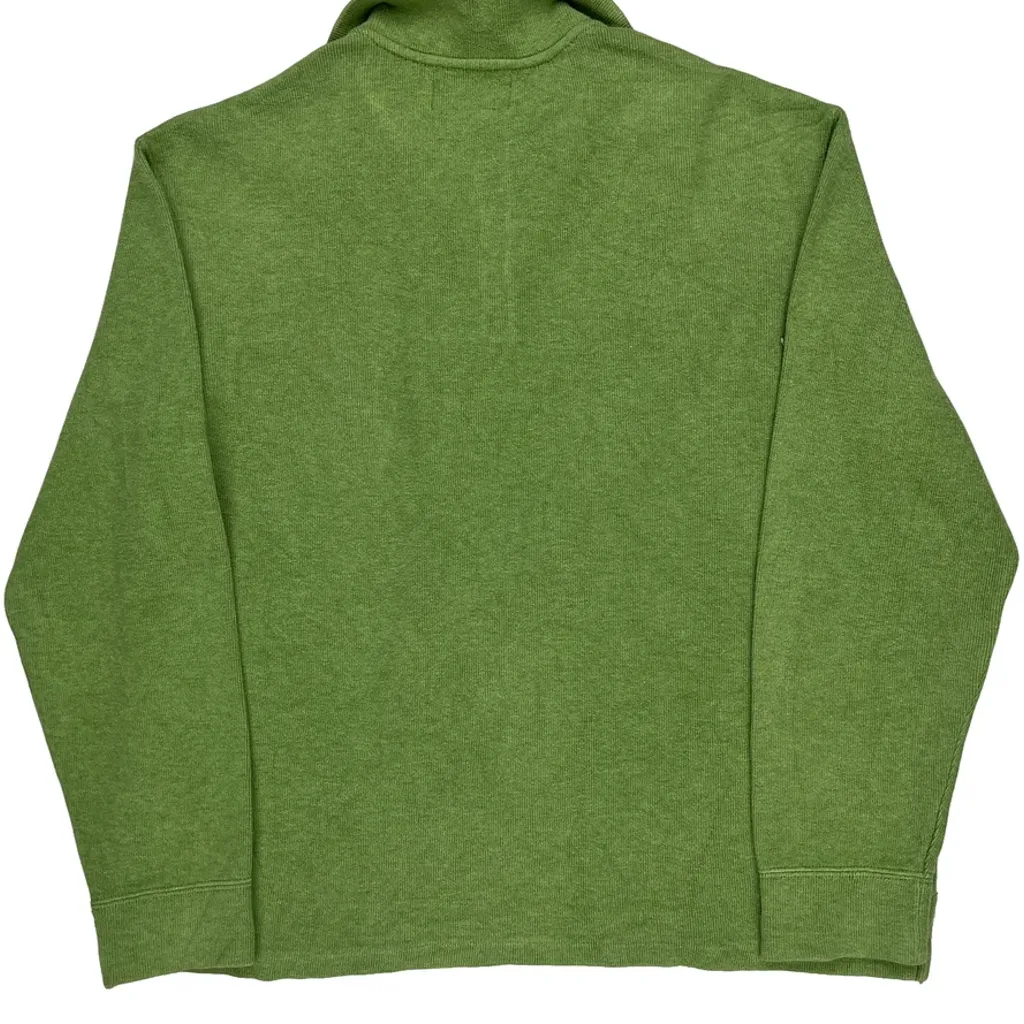 Polo By Ralph Lauren 1/4 Zip - Large Green Cotton - Image 7