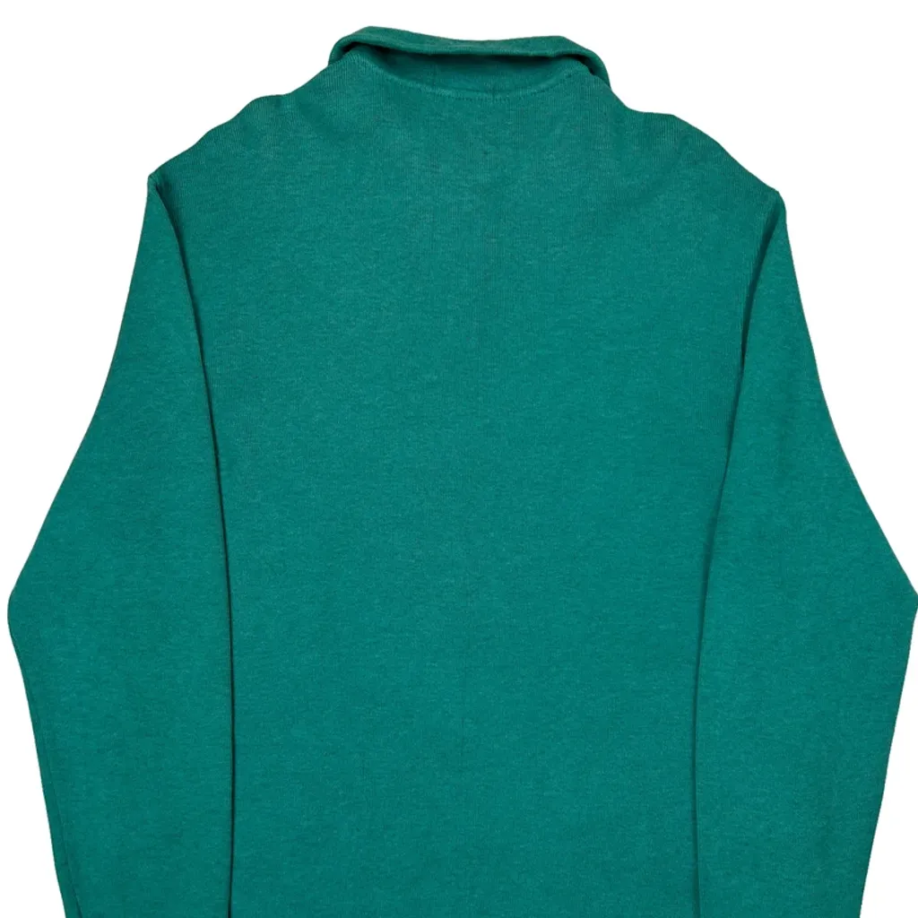 Polo By Ralph Lauren 1/4 Zip - Large Green Cotton - Image 7