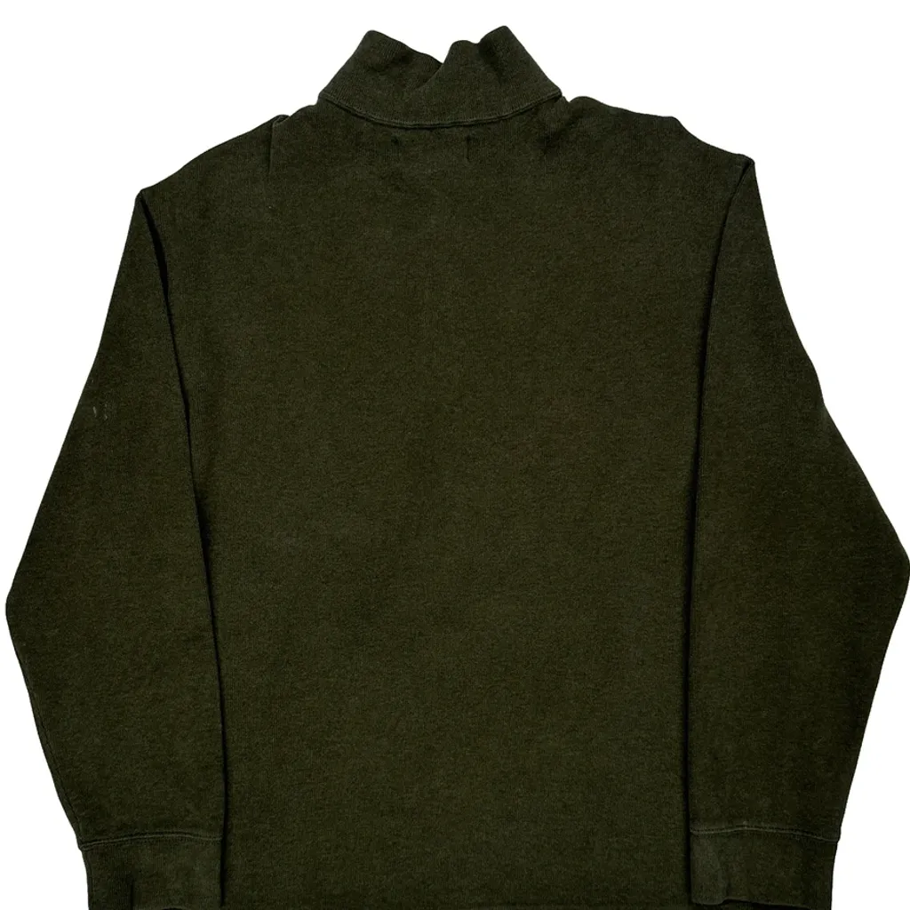 Polo By Ralph Lauren 1/4 Zip - Large Green Cotton - Image 6