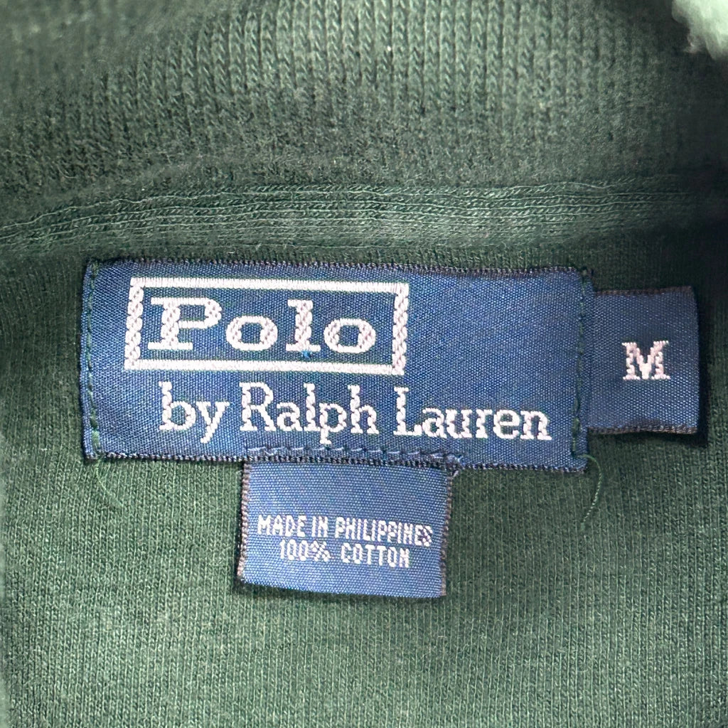 Polo By Ralph Lauren 1/4 Zip - Medium Green Cotton - Image 3