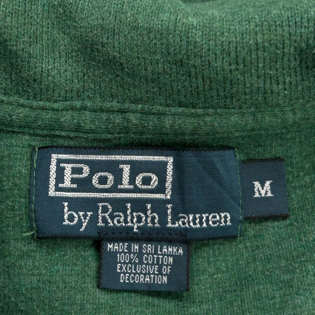 Polo By Ralph Lauren 1/4 Zip - Medium Green Cotton - Image 3