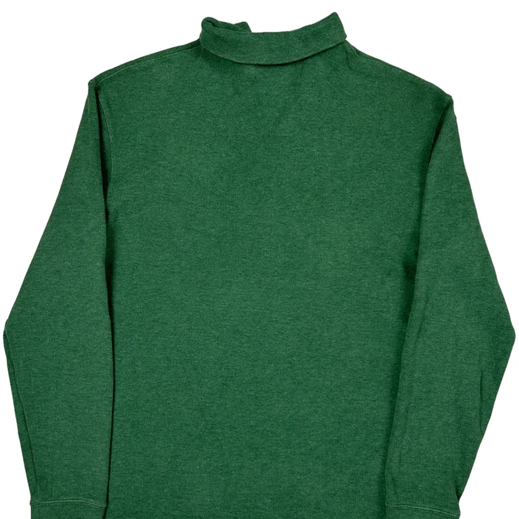 Polo By Ralph Lauren 1/4 Zip - Medium Green Cotton - Image 7