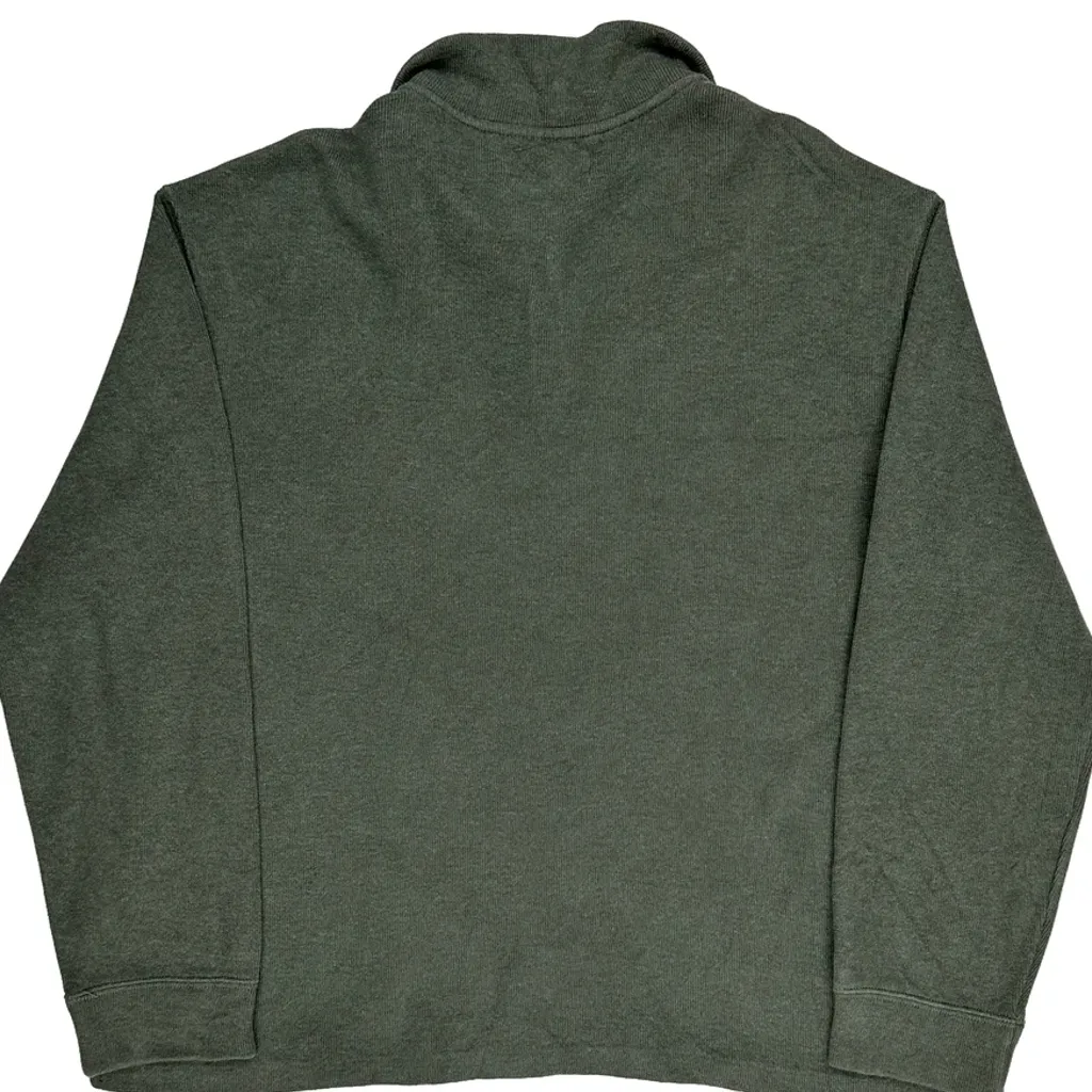 Polo By Ralph Lauren 1/4 Zip - XL Green Cotton - Image 6