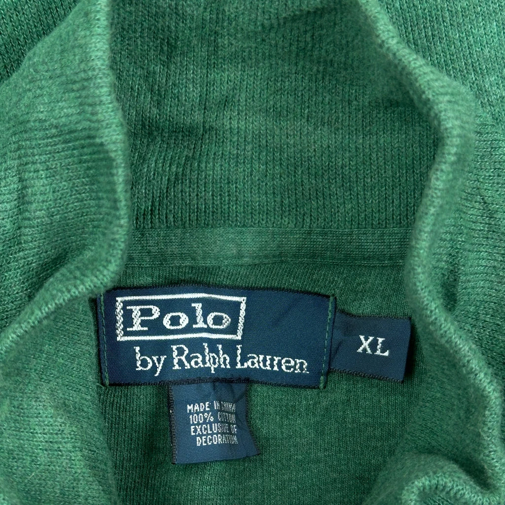 Polo By Ralph Lauren 1/4 Zip - XL Green Cotton - Image 3