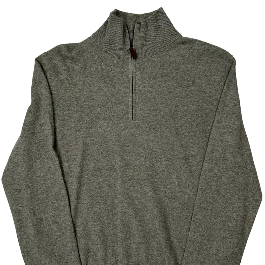 Polo By Ralph Lauren 1/4 Zip - Large Grey Wool - Image 4