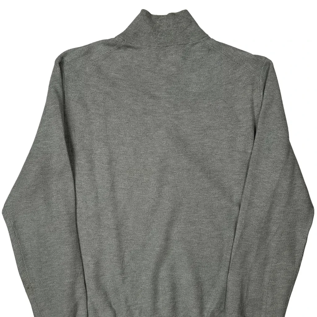 Polo By Ralph Lauren 1/4 Zip - Large Grey Cotton - Image 6