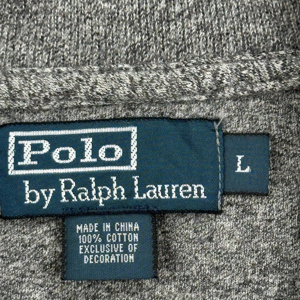 Polo By Ralph Lauren 1/4 Zip - Large Grey Cotton - Image 3