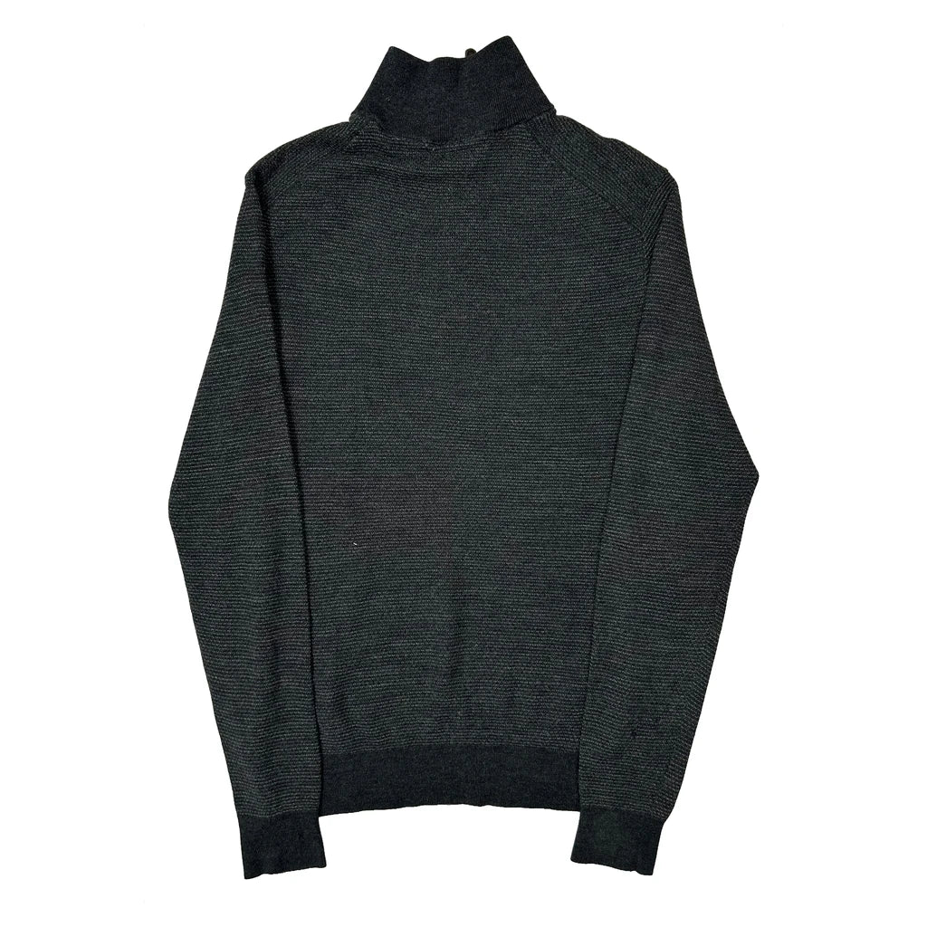 Polo By Ralph Lauren 1/4 Zip - Medium Grey Merino Wool - Image 2