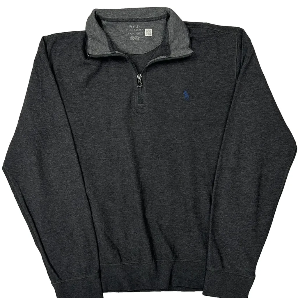 Polo By Ralph Lauren 1/4 Zip - Small Grey Cotton - Image 4