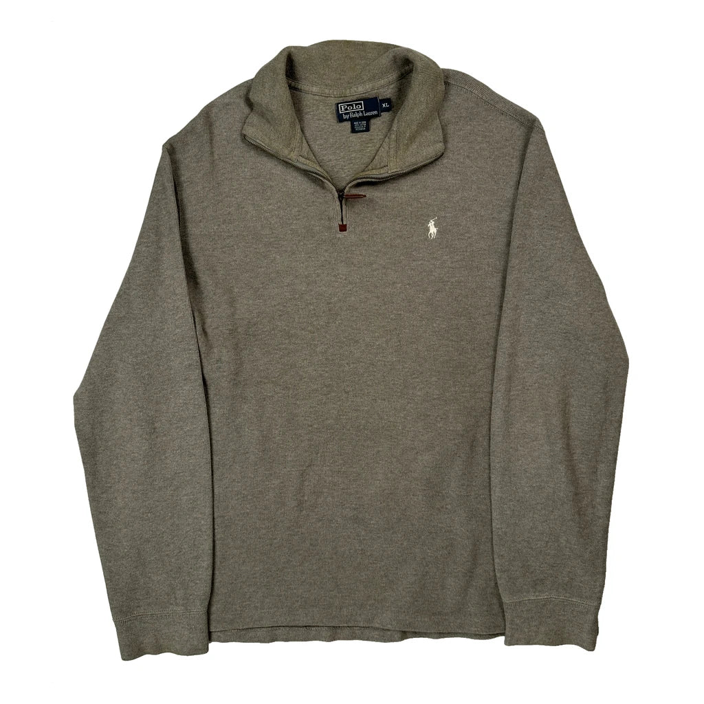 Polo By Ralph Lauren 1/4 Zip - XL Grey Cotton