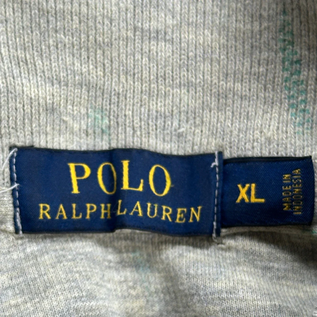 Polo By Ralph Lauren 1/4 Zip - XL Grey Cotton - Image 3
