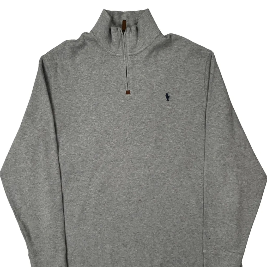 Polo By Ralph Lauren 1/4 Zip - 2XL Grey Cotton - Image 5