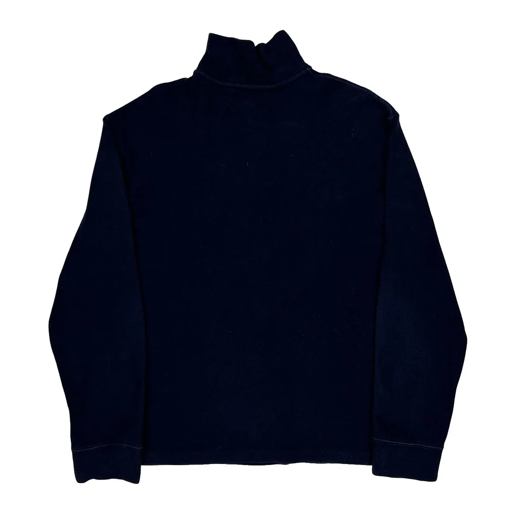Polo By Ralph Lauren 1/4 Zip - Large Navy Cotton - Image 2