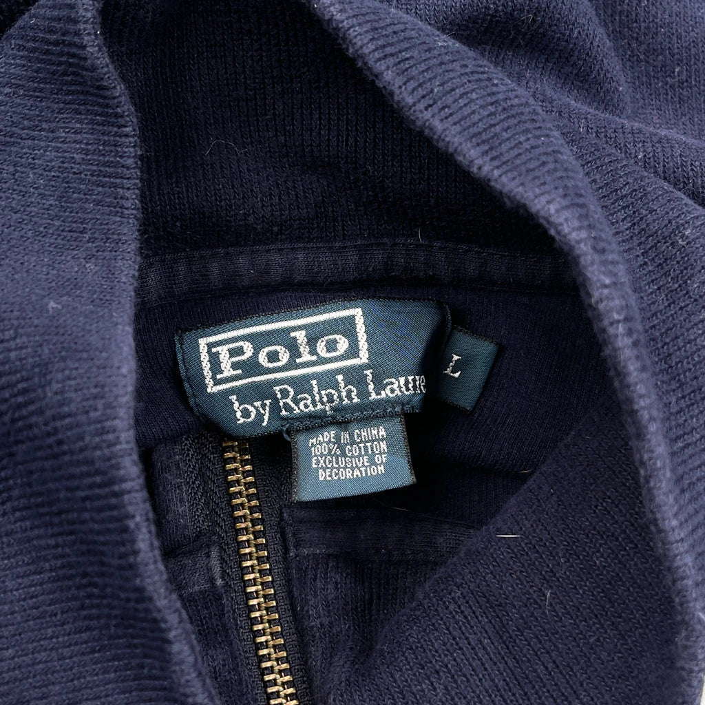 Polo By Ralph Lauren 1/4 Zip - Large Navy Cotton - Image 3