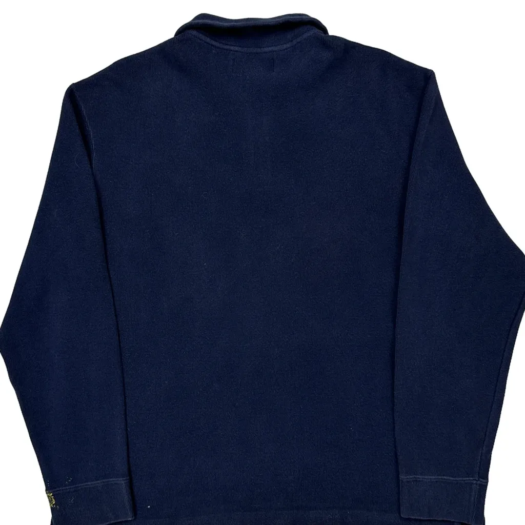 Polo By Ralph Lauren 1/4 Zip - Large Navy Cotton - Image 7
