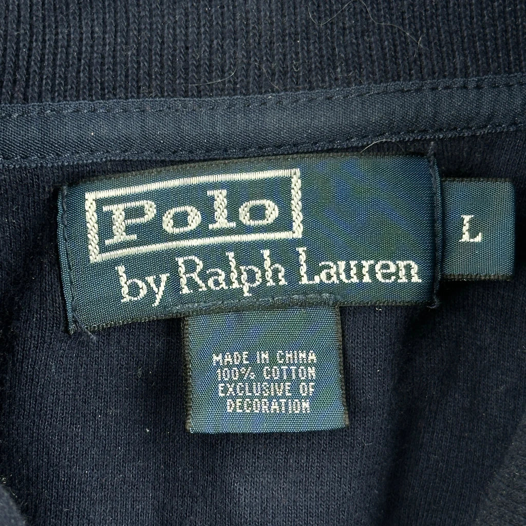 Polo By Ralph Lauren 1/4 Zip - Large Navy Cotton - Image 3
