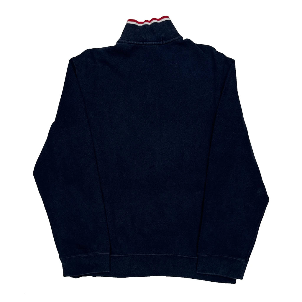 Polo By Ralph Lauren 1/4 Zip - Large Navy Cotton - Image 2