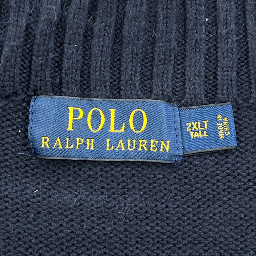 Polo By Ralph Lauren Tall 1/4 Zip - 2XL Navy Cotton - Image 3