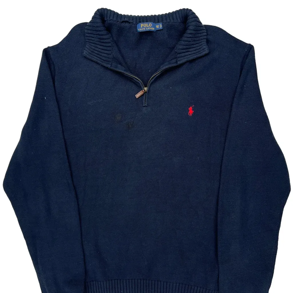Polo By Ralph Lauren Tall 1/4 Zip - 2XL Navy Cotton - Image 5