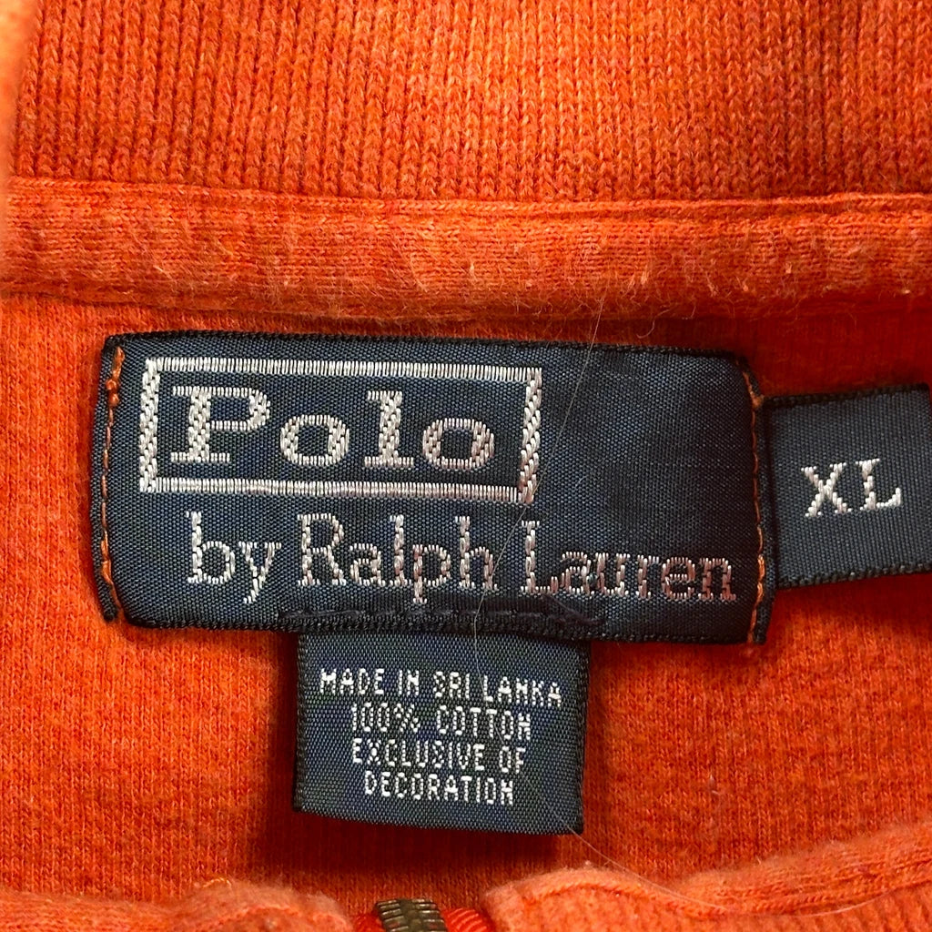 Polo By Ralph Lauren 1/4 Zip - XL Orange Cotton - Image 3