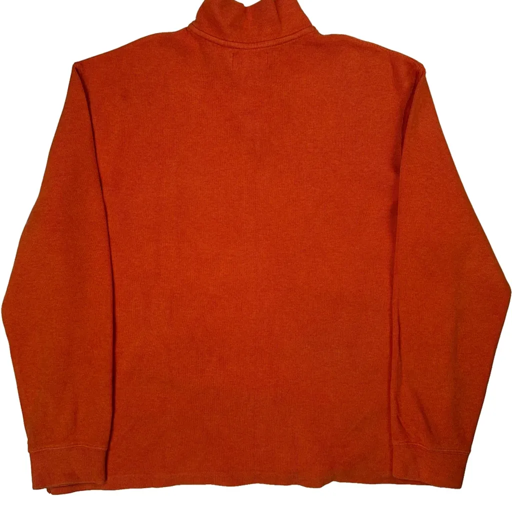 Polo By Ralph Lauren 1/4 Zip - XL Orange Cotton - Image 7