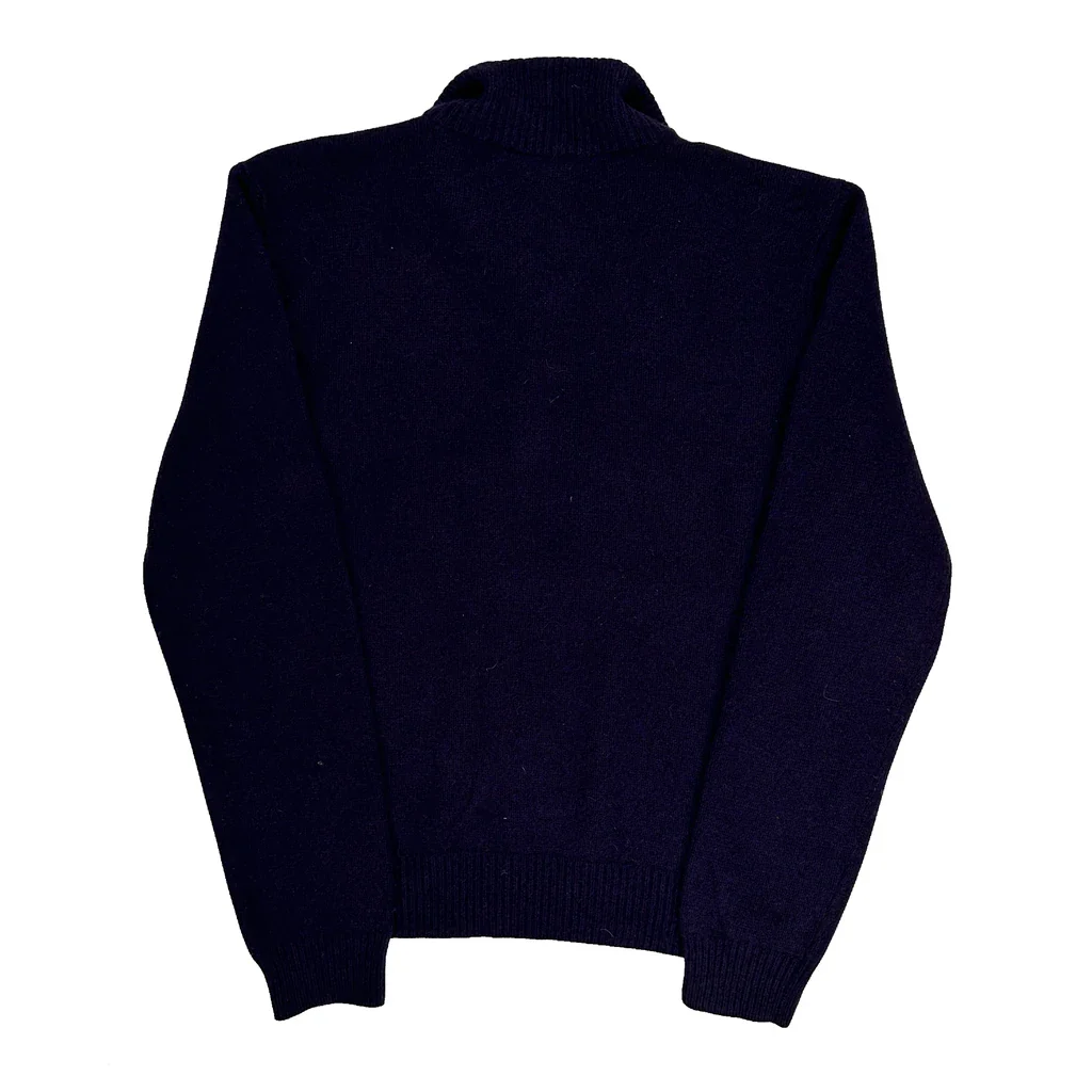 Polo By Ralph Lauren 1/4 Zip - Large Purple Wool - Image 2