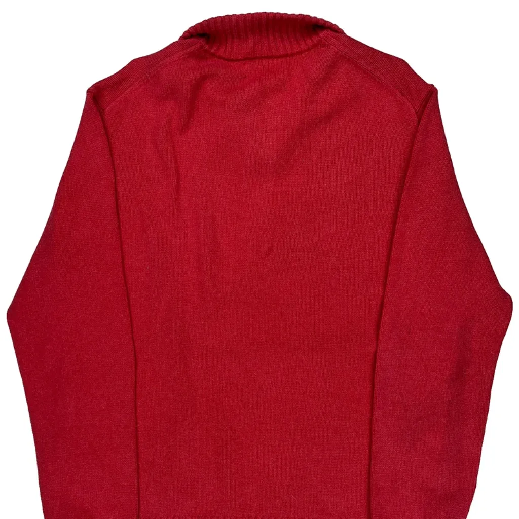 Polo By Ralph Lauren 1/4 Zip - Large Red Cotton - Image 7
