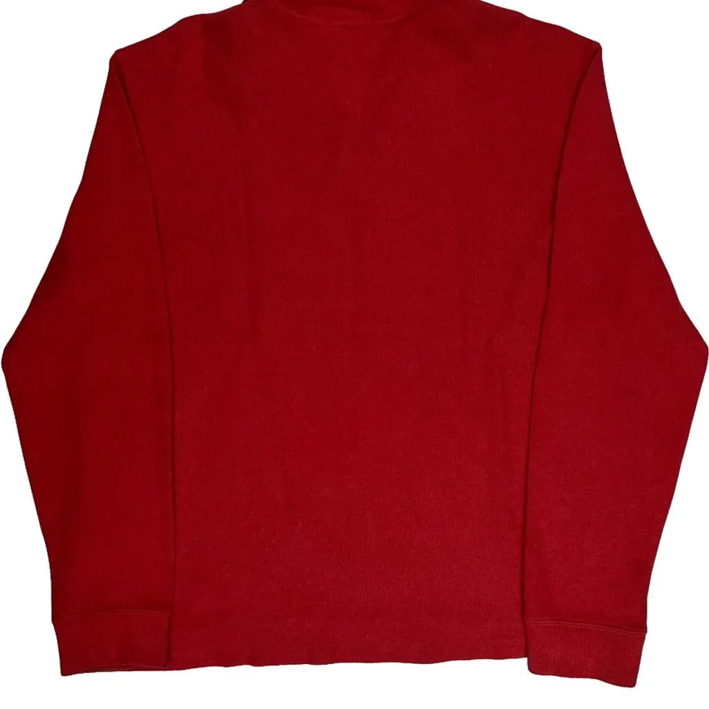 Polo By Ralph Lauren 1/4 Zip - Large Red Cotton - Image 7