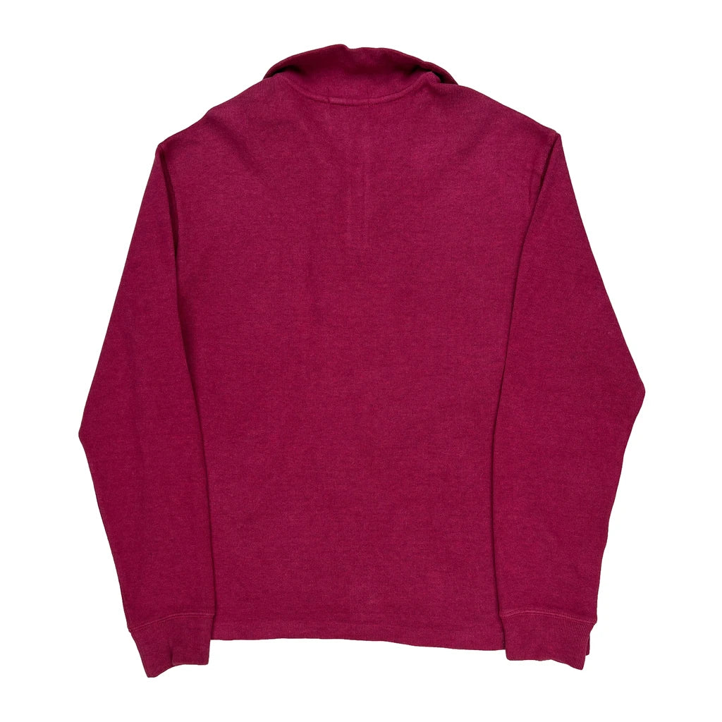 Polo By Ralph Lauren 1/4 Zip - Medium Red Cotton - Image 2