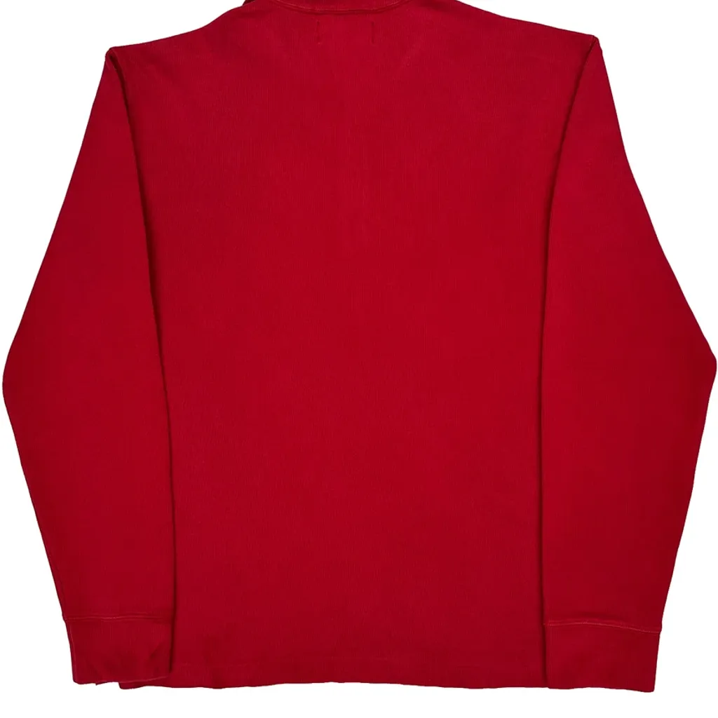 Polo By Ralph Lauren 1/4 Zip - Medium Red Cotton - Image 6