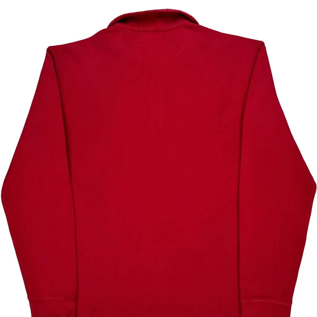 Polo By Ralph Lauren 1/4 Zip - Medium Red Cotton - Image 7