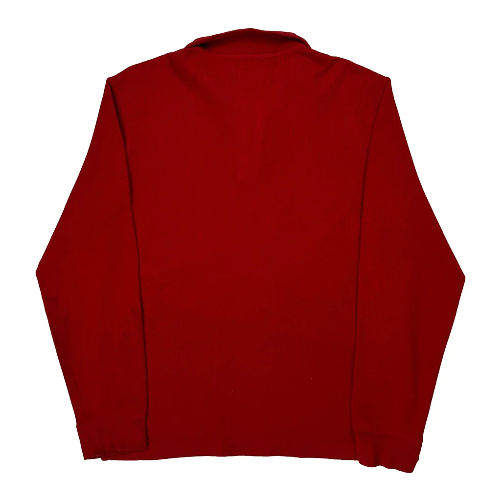 Polo By Ralph Lauren 1/4 Zip - Medium Red Cotton - Image 2