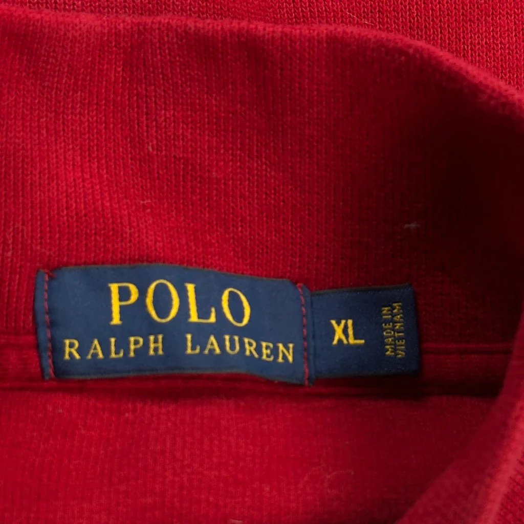 Polo By Ralph Lauren 1/4 Zip - XL Red Cotton - Image 3