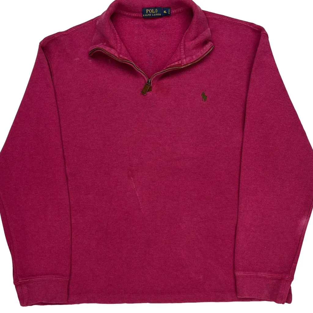 Polo By Ralph Lauren 1/4 Zip - XL Red Cotton - Image 5