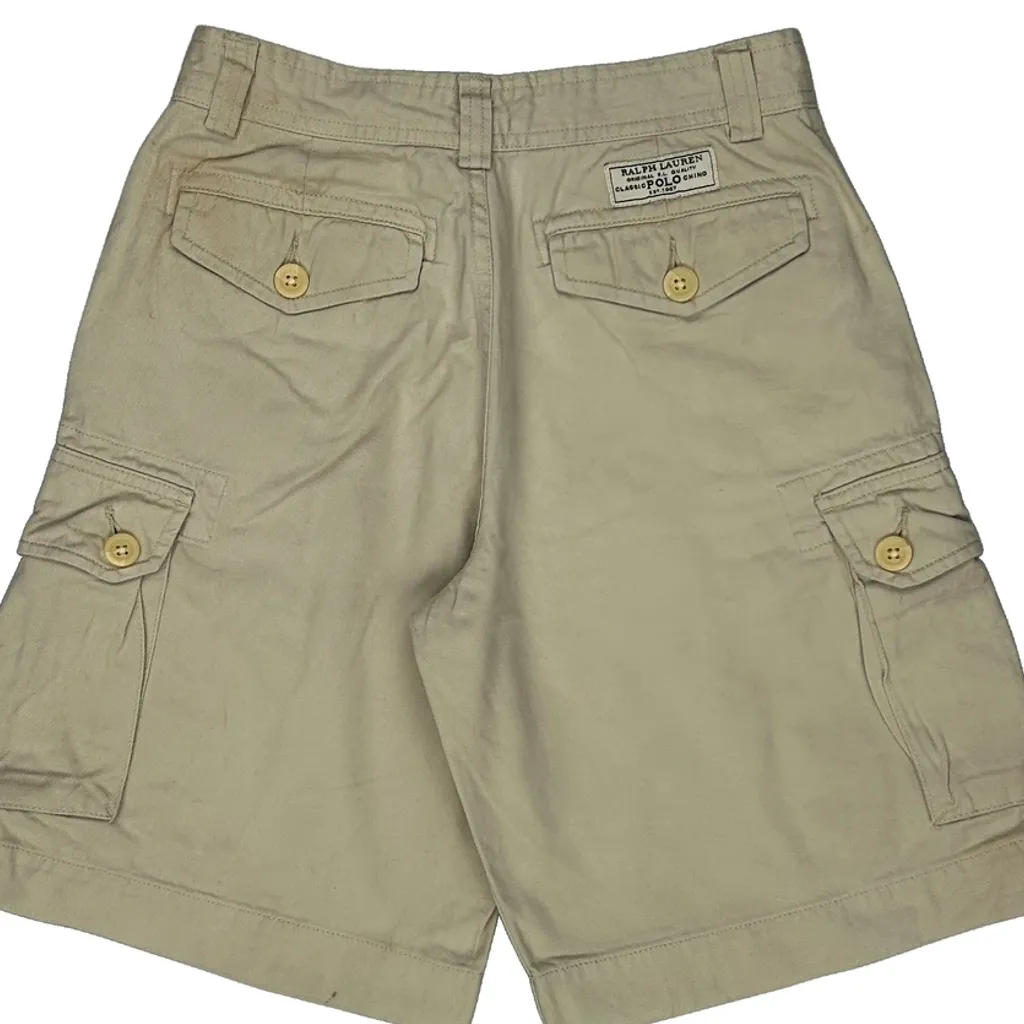 Polo By Ralph Lauren Cargo Shorts - 25W 7L Beige Cotton - Image 7