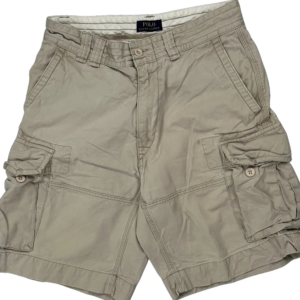 Polo By Ralph Lauren Cargo Shorts - 28W 10L Beige Cotton - Image 10