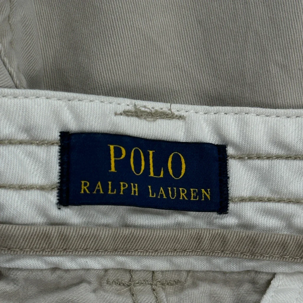 Polo By Ralph Lauren Cargo Shorts - 28W 10L Beige Cotton - Image 6