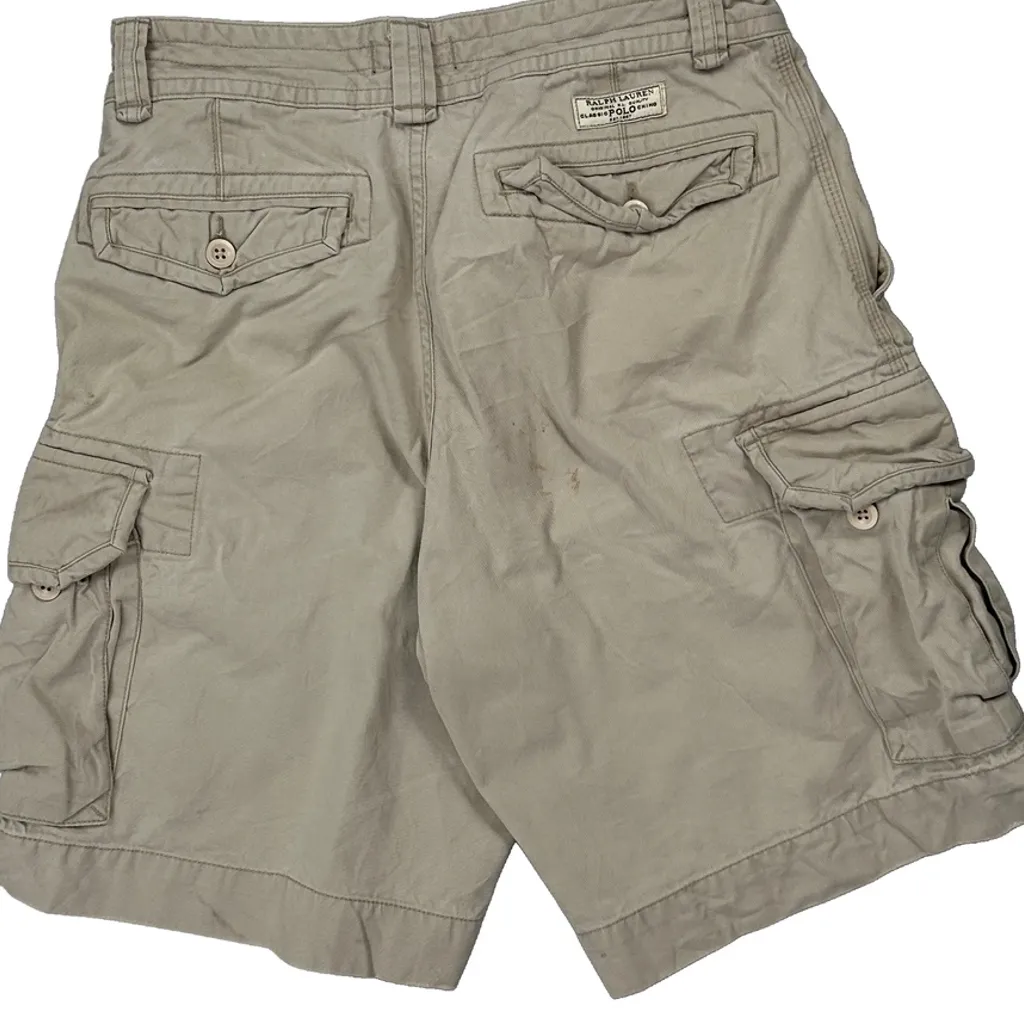 Polo By Ralph Lauren Cargo Shorts - 28W 10L Beige Cotton - Image 7