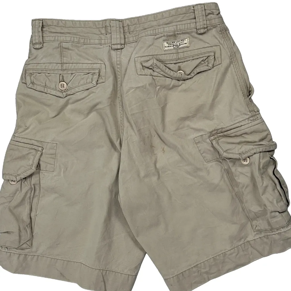Polo By Ralph Lauren Cargo Shorts - 28W 10L Beige Cotton - Image 8