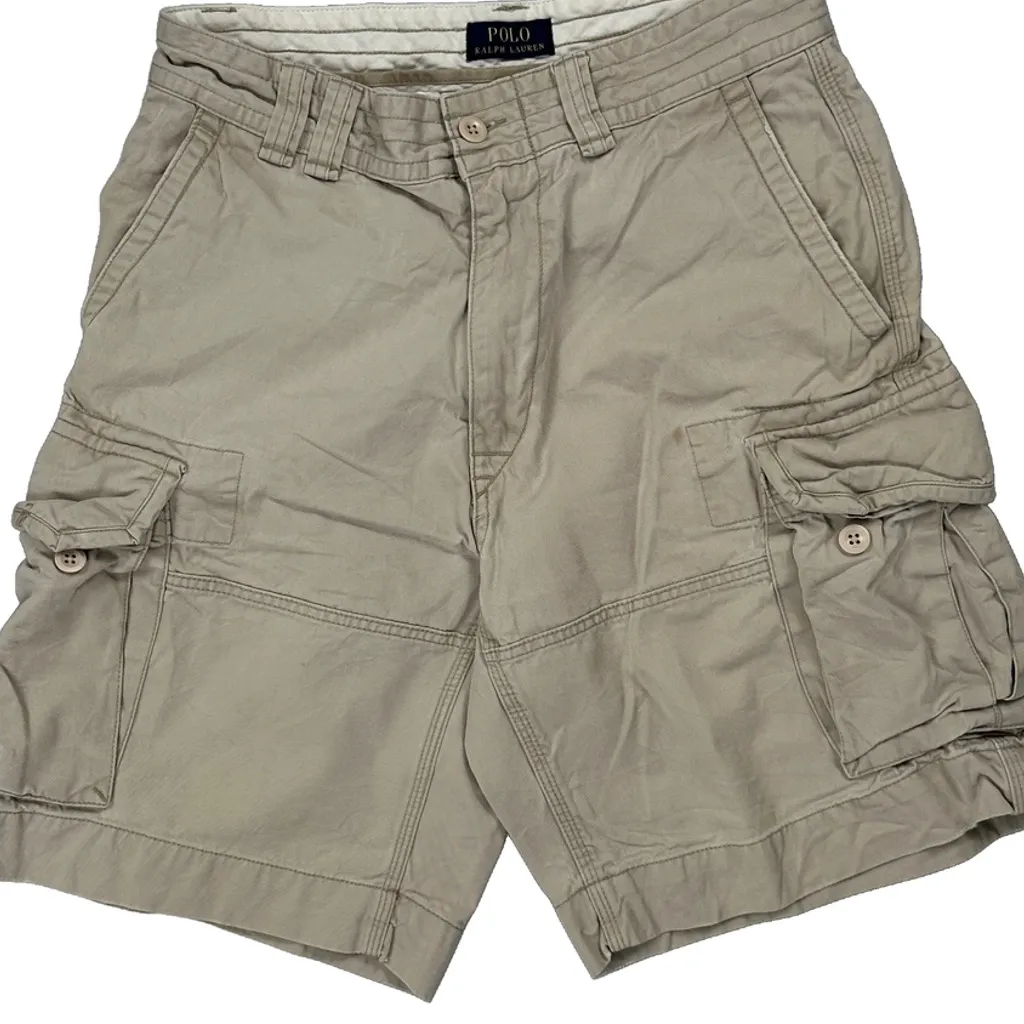 Polo By Ralph Lauren Cargo Shorts - 28W 10L Beige Cotton - Image 9