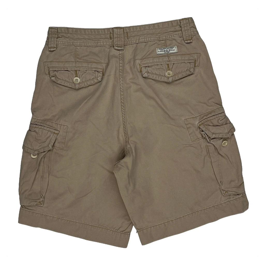 Polo By Ralph Lauren Cargo Shorts - 31W 10L Beige Cotton
