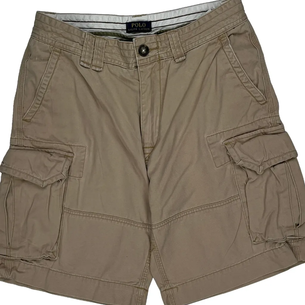 Polo By Ralph Lauren Cargo Shorts - 31W 10L Beige Cotton - Image 10