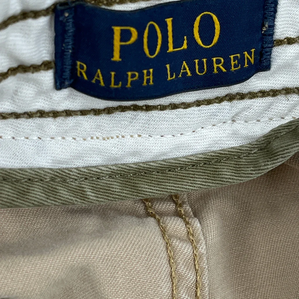 Polo By Ralph Lauren Cargo Shorts - 31W 10L Beige Cotton - Image 6